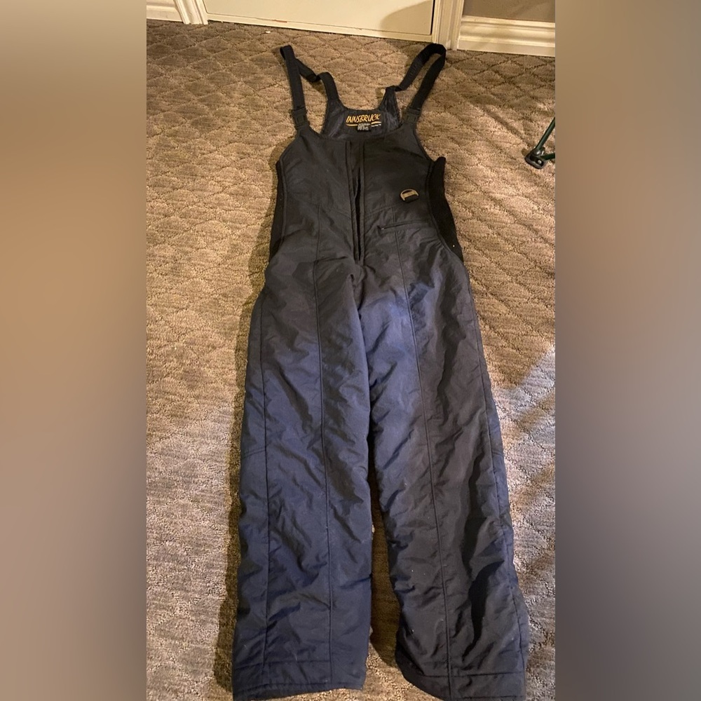 Innsbruck Ski Bibs in Black - Zipper Separated - Size 10. Vintage.